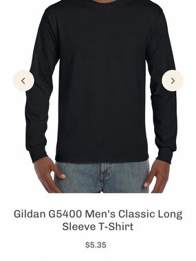 20 Gildan Long Sleeve T-shirts